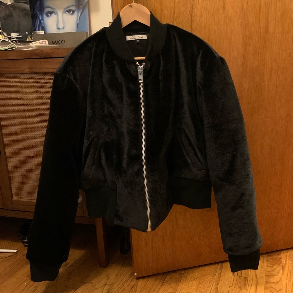 Laquan Smith Velvet Bomber Jacket